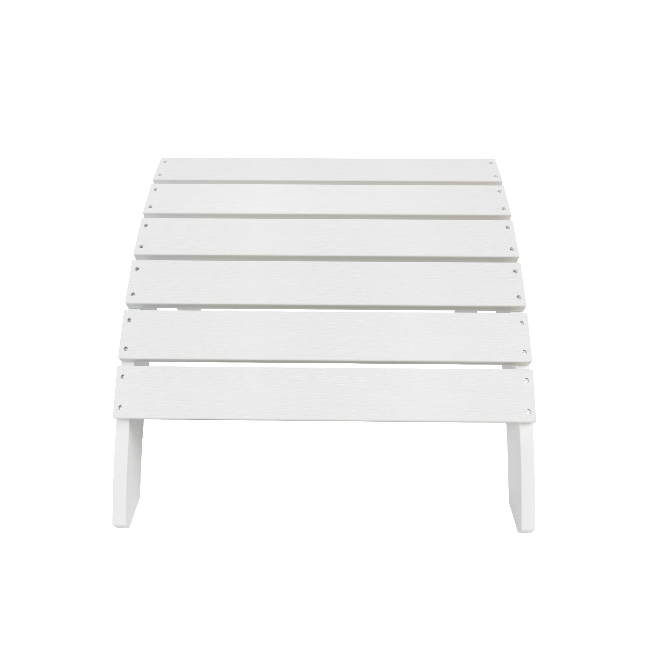 Outdoor Adirondack Chair Folding Ottoman, White