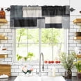thumbnail image 3 of Black Grey Valances for Windows Modern Abstract Art Geometric Rod Pocket Curtain Valance Window Treatment Short Curtains for Kitchen Living Room, 60"x18", 3 of 5