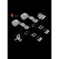 thumbnail image 2 of INSPIRE CHIC Women's Solid ColorClear Invisible Adjustable Bra Shoulder Straps Black 3+White, 2 of 4