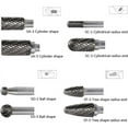 thumbnail image 4 of 8-Piece 1/4" Double Cut Tungsten Carbide Rotary Burr Set for Die Grinder, 4 of 11