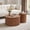 brown-2, variant on Wirrytor Storage Round Coffee Table for Living Room, Farmhouse Small Coffee Table with 2 Sliding Doors, Modern Center Table with Round Edge,Natural