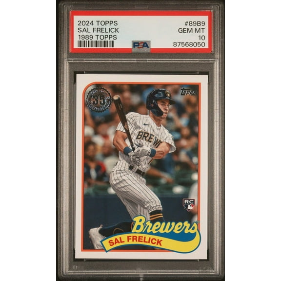 Graded 2024 Topps Sal Frelick #89B9 1989 Topps Rookie RC Baseball Card PSA 10 Gem Mint