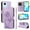 Purple, variant on Wallet Case for Realme C30s, Kickstand and 3 Card Slots, Shockproof and Scratch Resistant, Sky Blue