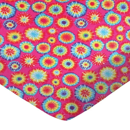 SheetWorld Fitted 100% Cotton Jersey Play Yard Sheet Fits BabyBjorn Travel Crib Light 24 x 42, Tie Dye