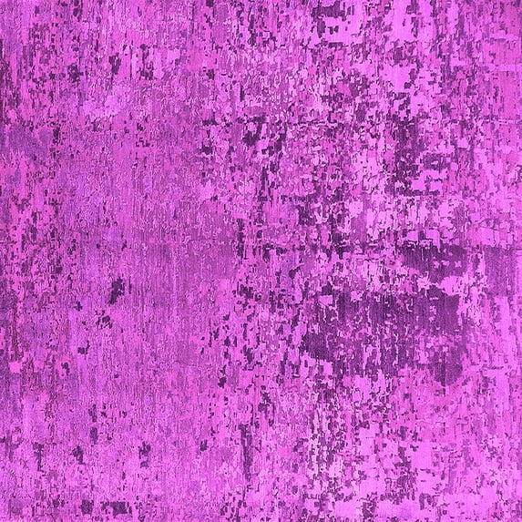 Ahgly Company Indoor Square Oriental Pink Industrial Area Rugs, 6' Square