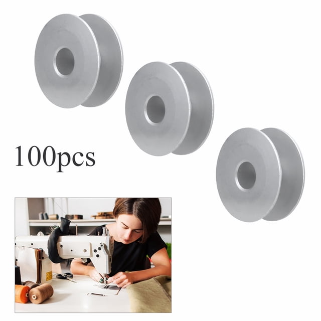 100Pcs 0.6cm / 0.2in Hole Diameter Bobbin, Sewing Bobbin, For Household Sewing Machine Dressmaker