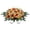 Orange, variant on SomWiBe Peacock Blue Artificial Headstone Flower Saddle, Large Cemetery Flowers for Grave, Outdoor Tombstone Memorial Decoration, 26.4x13.4 in