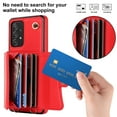 thumbnail image 2 of Feishell Shoulder Case for Samsung A53 5G, Wallet with Credit Card Holder Lanyard Crossbody Strap Women Girls Leather Magnetic Clasp Protective Square Flip Cover for Samsung Galaxy A53 5G, Red, 2 of 10