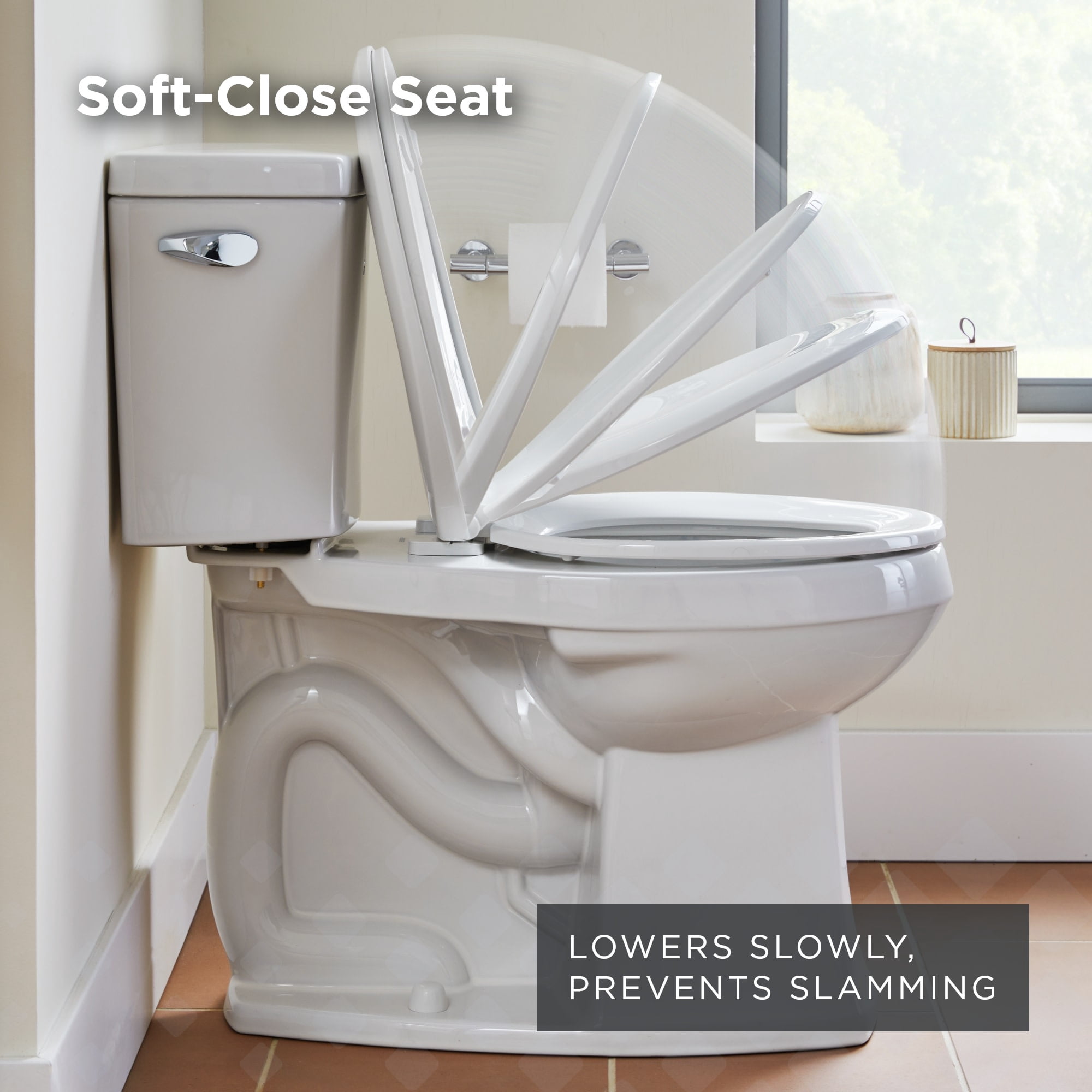 Gerber G0099213 Hinsdale Elongated Closed-Front Toilet Seat - White