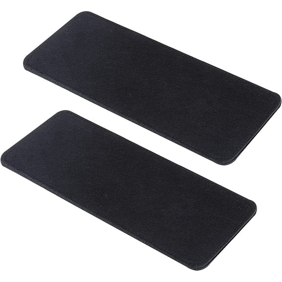 12x5 Black Felt Base Shaper 2pcs Bag Bottom Shaper Pad Arc Corner Bag Liner Board Insert for Tote Leather Purse Handbag Crossbody Bag Backpack Canvas Travel Bag 6mm Thick DIY Black