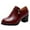 Wine, variant on Fesfesfes Womens Shoes Dressy Casual Womens New Casual Comfort Thick Heel Mother Shoes Small Synthetic Shoes In The Heel Shoe Ankle Boots 6.5(38)