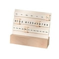 thumbnail image 3 of Almencla Sliding Wooden Calendar, DIY Moving Wooden Block Calendar, Slider Perpetual Calendar for Desktop Home Office Coffee Shops, 3 of 8