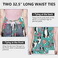 thumbnail image 6 of Australian Shepherd Pioneer Flower Apron-Garden Aprons for Women with Pockets-Cotton Linen Waterproof Kitchen Cooking Gardening Aprons Adjustable for Kitchen,Cooking,BBQ and Salon 33x27 Inch, 6 of 7