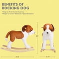 thumbnail image 6 of Happy Trails Rocking Horse - Plush Dog Animal Rocker for Ages 3 and up, Brown and White, 6 of 7