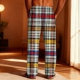 thumbnail image 4 of Censtreet Men's Pajama Bottoms Plaid Pajamas Pants for Men Soft Long Lounge Pj Sleep Pant with Pockets, 4 of 9