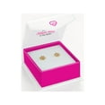 thumbnail image 5 of Gold Plated Pink & Clear CZ Flower Screw Back Earrings for Toddlers Girls 5mm, 5 of 5