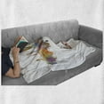 thumbnail image 5 of Austin Soft Flannel Fleece Throw Blanket, Typographic Design with Paint Splatters Illustrated in an Composition, Cozy Plush for Indoor and Outdoor Use, 50" x 70", Multicolor, by Ambesonne, 5 of 5