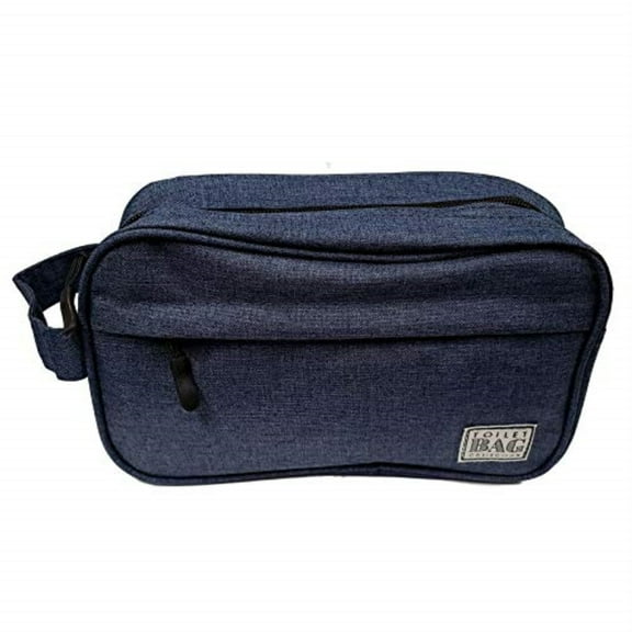 Eleganza Blue Color Toiletry Cosmetics Bag with Handle 10 x 4 x 6.25 Inches