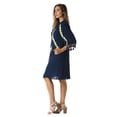 thumbnail image 2 of Riviera Sun Embroidered Casual Dress with Smocking Top (Navy / White / Yellow, Small), 2 of 4