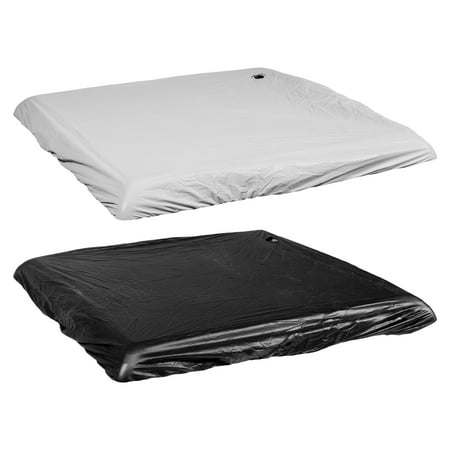 EarthBox Reversible Plastic Weed-Preventing Mulch Cover for Planters, Black/White (Pack of 2)