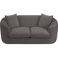 thumbnail image 6 of Meridian Furniture Penelope Grey Chenille Fabric Loveseat, 6 of 15