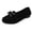 Black, variant on Lovskoo Women's Slip On Flats Sandals Round Toe Shoes Solid Colors Fashion Bow Knot Cozy Shoes Loafer Yellow
