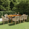 thumbnail image 1 of vidaXL 9 Piece Garden Dining Set Brown, 1 of 5