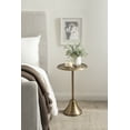 thumbnail image 7 of Kate and Laurel Sanzo Modern Round Pedestal Side Table, 15 x 15 x 24, Gold, Decorative End Table with Hammered Tabletop for Use as a Bedroom Nightstand or Living Room Accent, 7 of 7