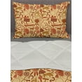 thumbnail image 3 of Western Comforter & Sham Bedding Set, Culture Arrow Hatchet Chiefs Hat Snakes Bison Tools, 3 pcs Duvet Set Microfiber Filling Quilt, 5 Sizes, Pale Orange Redwood, by Ambesonne, 3 of 4