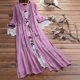 thumbnail image 2 of Dnzceghtig Qertyioot Vestido Boho de Manga 3/4 de Dos Piezas con Estampado de Flores y Cuello Redondo Vintage para MujerXL, 2 of 4