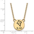 thumbnail image 2 of Ss/Gold Plated Sterling Silver With Gp Logoart Kappa Alpha Theta Sm Enl Pend Necklace (18 X 12) Made In United States gp044kat-18, 2 of 5