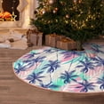 thumbnail image 6 of Daiia Palm Leaves Drawing Merry Christmas Tree Skirt , Xmas Large Lace-up Tree Skirt, Santa Snowflakes Rustic Home Decorations New Year Party Farmhouse Decor-36", 6 of 7