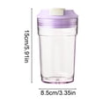 thumbnail image 2 of Plastic Tumbler for Cold Drinks, Reusable Coffee Cup with 2-in-1 Lid and Straw, Leak-Resistant Portable Travel Tumbler with Drawstring, Lightweight Cup for Iced Coffee Tea Water Office Home Outdoor, 2 of 5