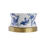 JONATHAN Y Penelope 22 French Country Cottage Ceramic/Iron Chinoiserie Ginger Jar LED Table Lamp, Blue/White, JYL3005A