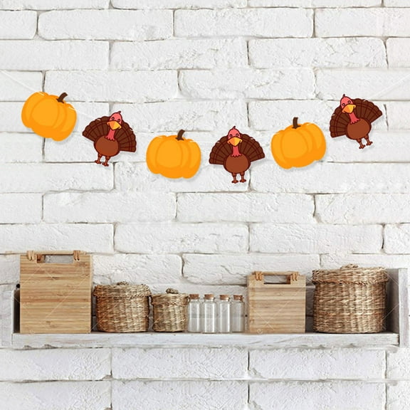 OATIPHO 1Pc Turkey Banner Tsgiving Party Decoration Supplies with Comfortable Texture