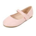 thumbnail image 2 of Toddler Little Girls' Simple Solid Mary Jane Shoes, Soft Faux Leather Non‑slip Lightweight Flat Casual Walking Footwear Pink 31, 2 of 4