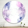 thumbnail image 2 of Designart 'Pink and Purple Abstract With Colorful Splashes I' Modern Circle Metal Wall Art 29x29 - Disc of 29, 2 of 5