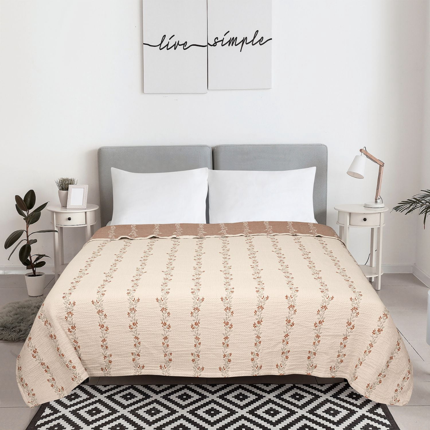 Mainstays by Becky G. & Alejandra Mandarin Orange Cloud Quilt