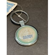 Metal Key Chain  Hello My Name Is Daddy