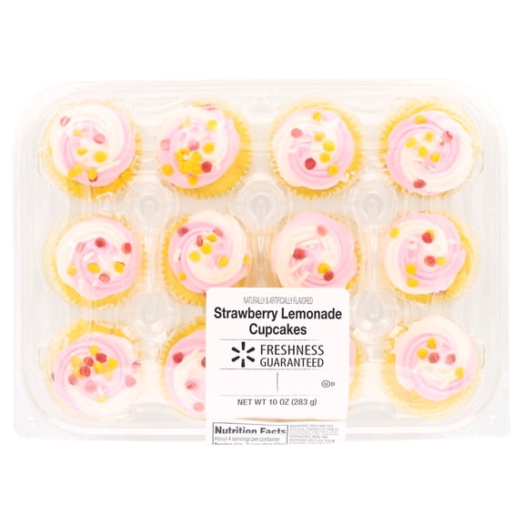 FG Strawberry Lemonade Mini Cupcakes, 12 Count, 10 oz