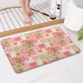 thumbnail image 4 of Pioneer Flower Floral Print Pattern Bathroom Rugs Mat, Non Slip Microfiber Bathroom Rug with Rubber Backing, Soft Mats for Bathroom Floor Tub Shower, 17"x27", 4 of 5