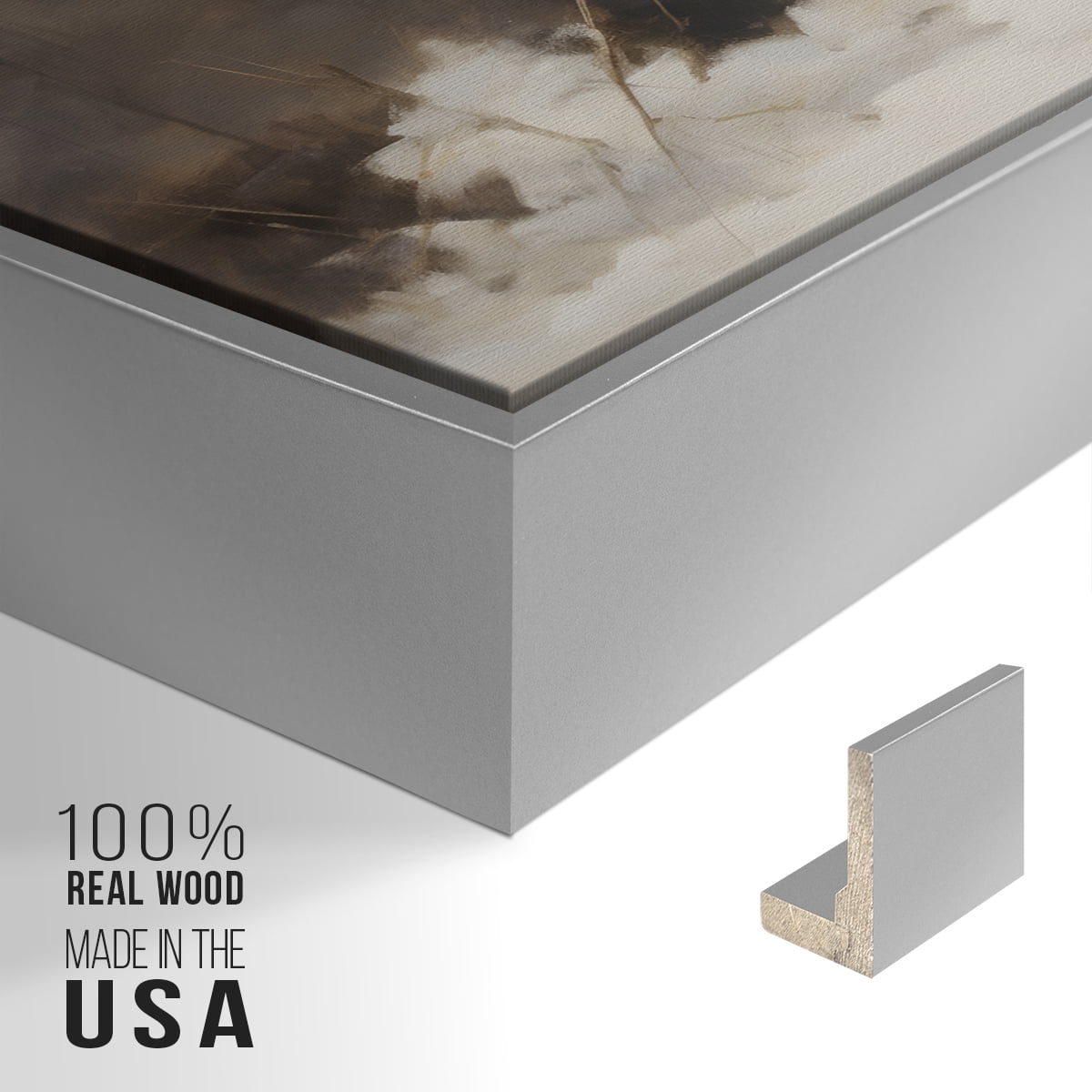 Vintage Landscape-CLXVII By Wexford Home Framed in Silver Wood Gallery Wrapped Canvas 17 in. x 25 in.