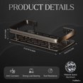 thumbnail image 2 of Bathroom Organizer Without Drill, Self Adhesive Shelf, Multipurpose Storage Organizer Stand | Space Saving Bathroom Corner Rack, Wall Mounted Shower Shelf (Black) Pack Of 1, 2 of 4