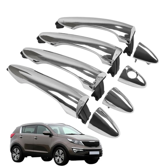 Furulu 4PCS Chrome Door Handle Outside Front Rear Left Right For Kia Sportage 2011-2016