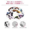 thumbnail image 4 of KLL Cartoon Monster Trucks1 Pattern Shower Cap & Bath Cap for Women,Reversible Oversized Waterproof Shower Caps for all Hair Lengths,Elastic Reusable Bathing Hair Cap, 4 of 7