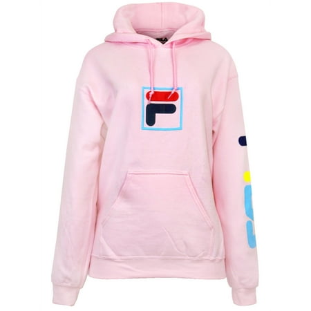 Fila Women’s Graphic Fleece Hoodie with Kangaroo Pocket Light Pink