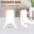 thumbnail image 2 of Uxcell 6 Inch Acrylic Plate Display Stand, 5 Pack Large Clear Easel Plate Holder Picture Stands for Display Frames Card Picture CD Book Challenge Coin(Square Tripod), 2 of 6