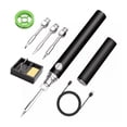 thumbnail image 1 of Soldador Inalámbrico Portátil Recargable Usb Con 3 Puntas negro, 1 of 5