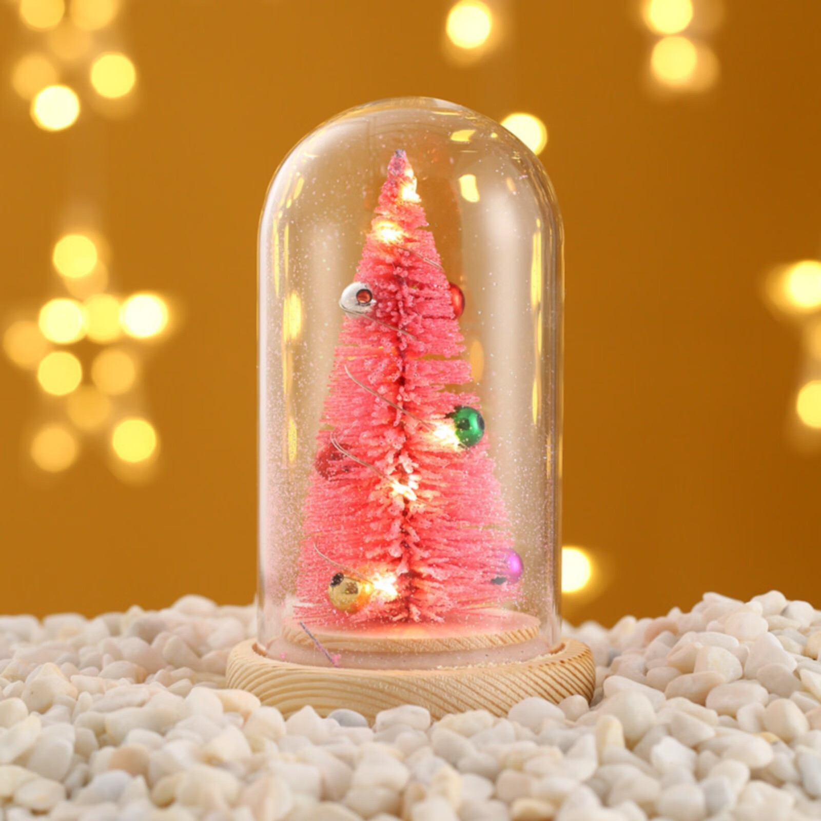 Mini Christmas Tree Decorations Christmas Tree Miniature In Glass Dome