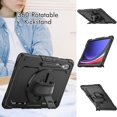 thumbnail image 3 of For Samsung Galaxy Tab S10 Ultra/S9 Ultra/S8 Ultra Case 14.6 inch, 360 Rotating Shockproof Cover with Stand, Screen Protector, Shoulder Strap (SM-X920/X910/X900), Black, 3 of 7